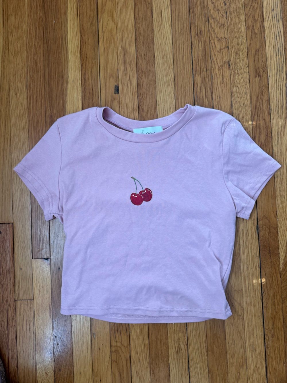 Pink Cherry Graphic T-Shirt